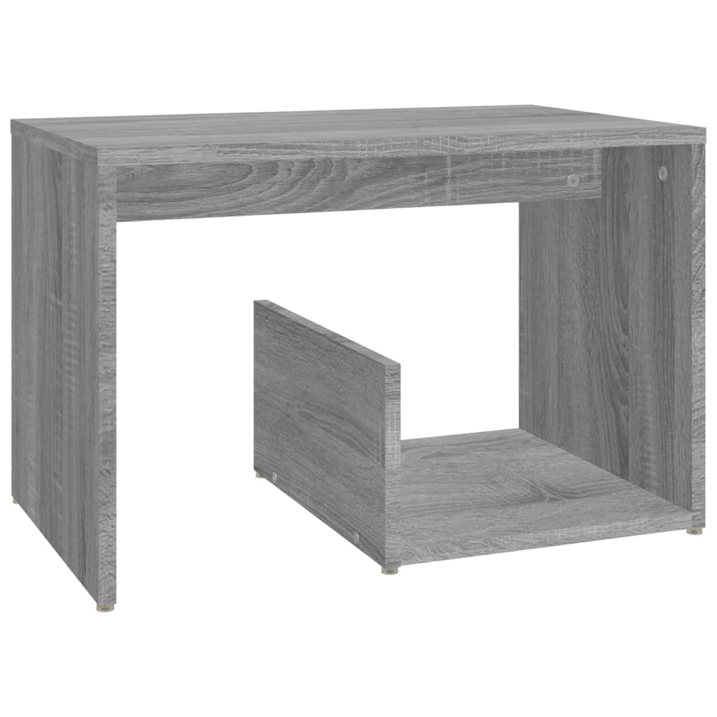 vidaXL Mesa de apoio 59x36x38 cm derivados de madeira cinzento sonoma
