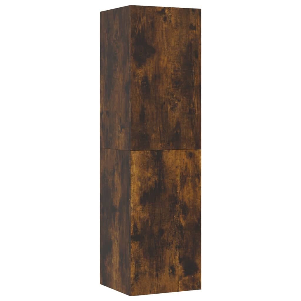 vidaXL Móvel para TV de parede 30,5x30x110 cm cor carvalho fumado