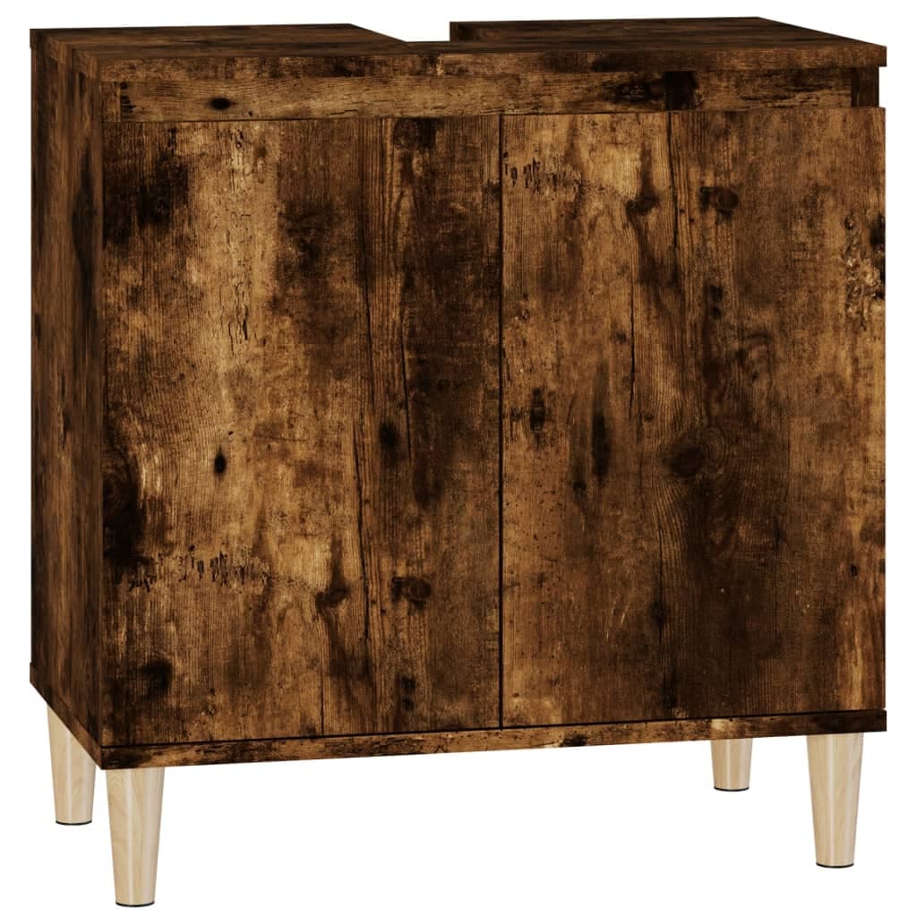 Móvel de WC Móvel P/ Lavatório 58x33x60cm Derivados Madeira Carvalho Fumado - 821257