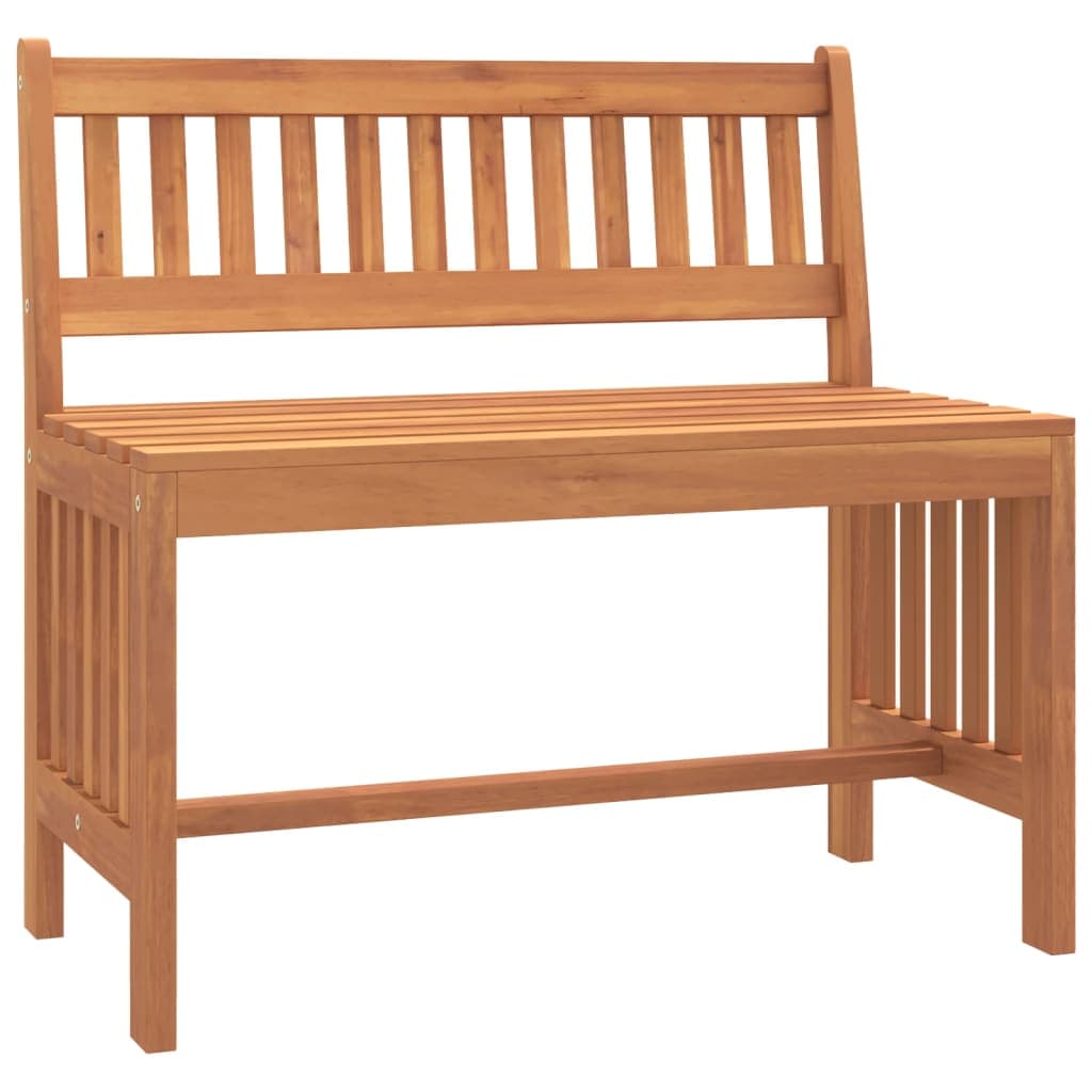 vidaXL Banco de jardim 80 cm madeira de eucalipto maciça