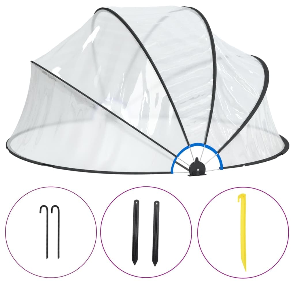 vidaXL Cúpula de piscina redonda 315x158 cm PVC