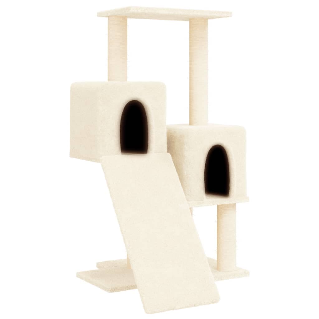 vidaXL Árvore para gatos c/ postes arranhadores sisal 82 cm cor creme