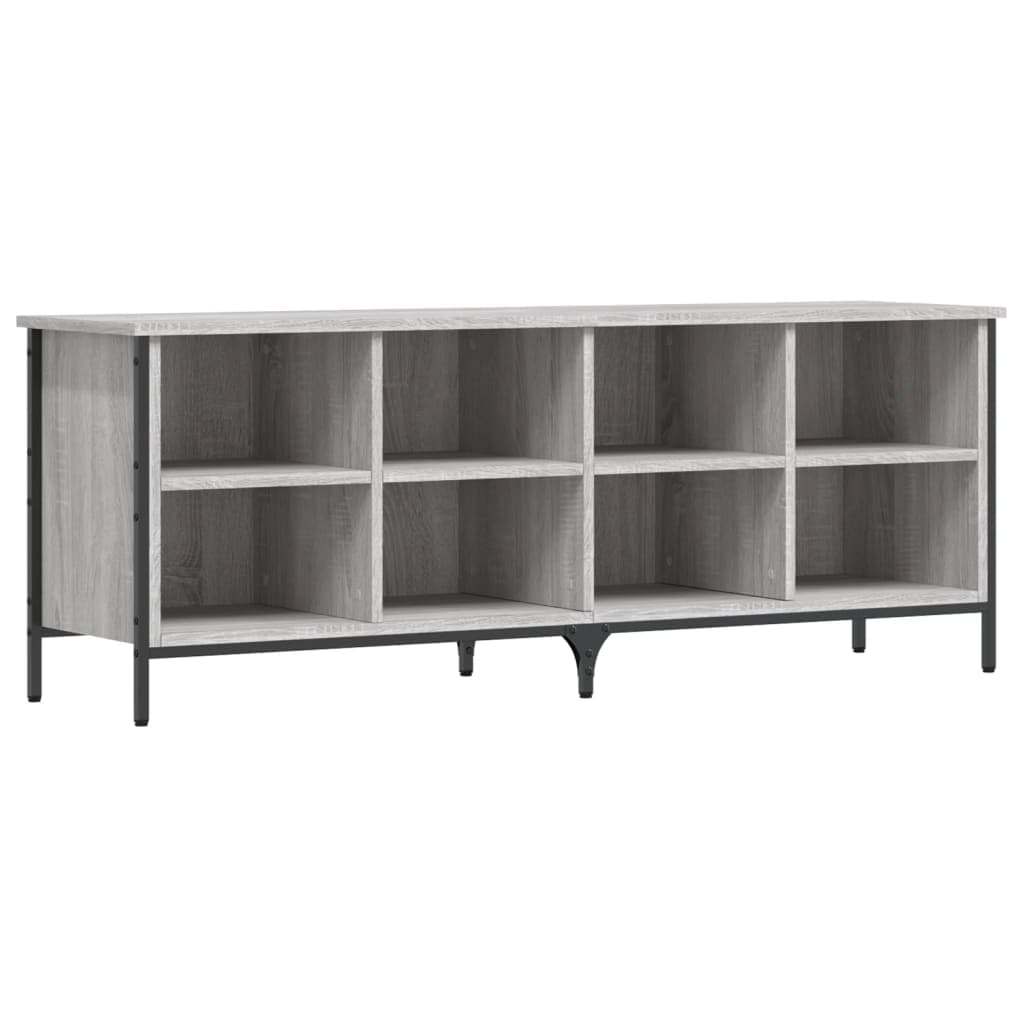 vidaXL Sapateira 131x35x50 cm derivados de madeira cinzento sonoma