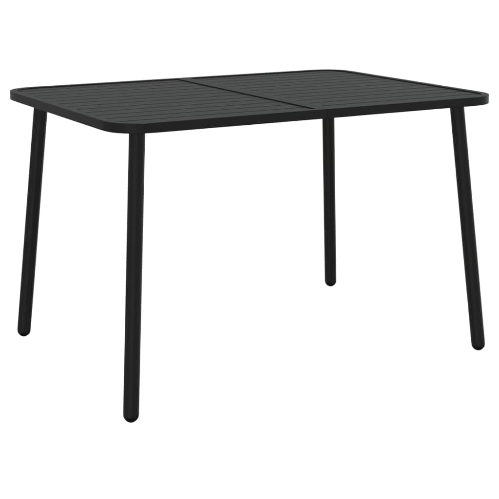 vidaXL Mesa de jardim 110x80x71 cm aço antracite
