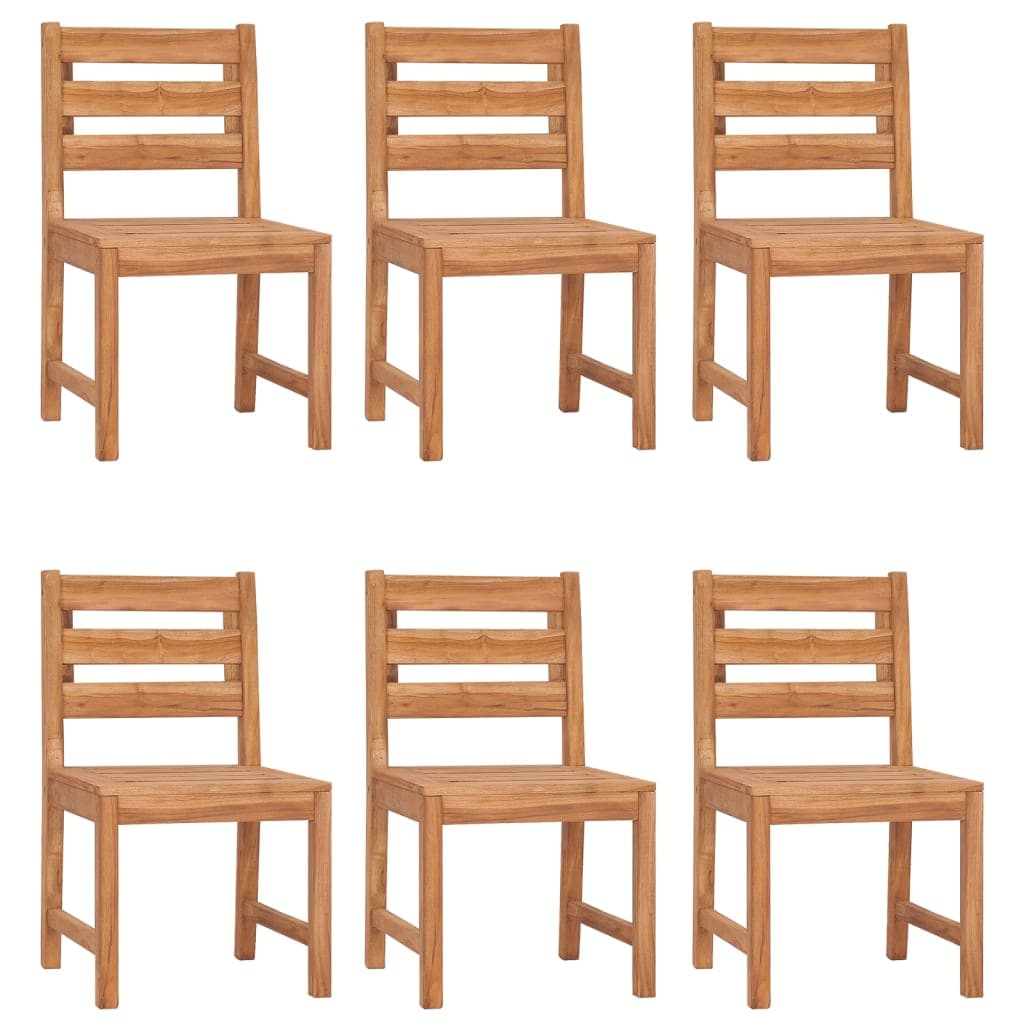 vidaXL Cadeiras de jardim 6 pcs madeira de teca maciça