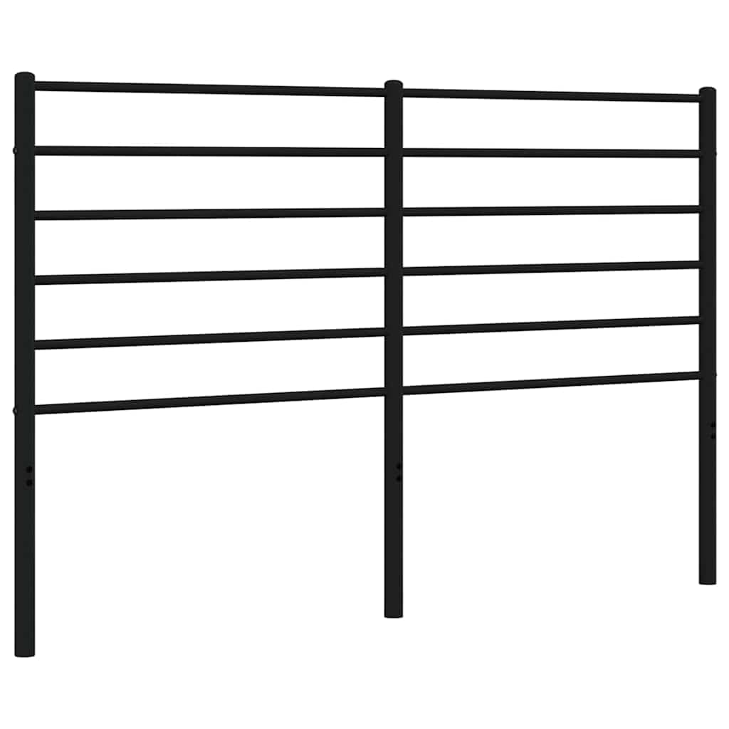 vidaXL Cabeceira de Cama 135 cm Metal Preto - 2981160853
