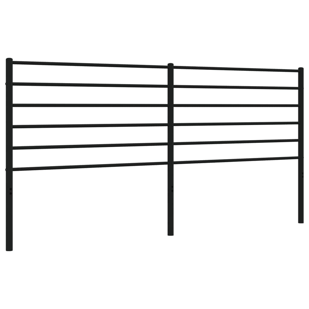 vidaXL Cabeceira de substituição 200 cm metal preto
