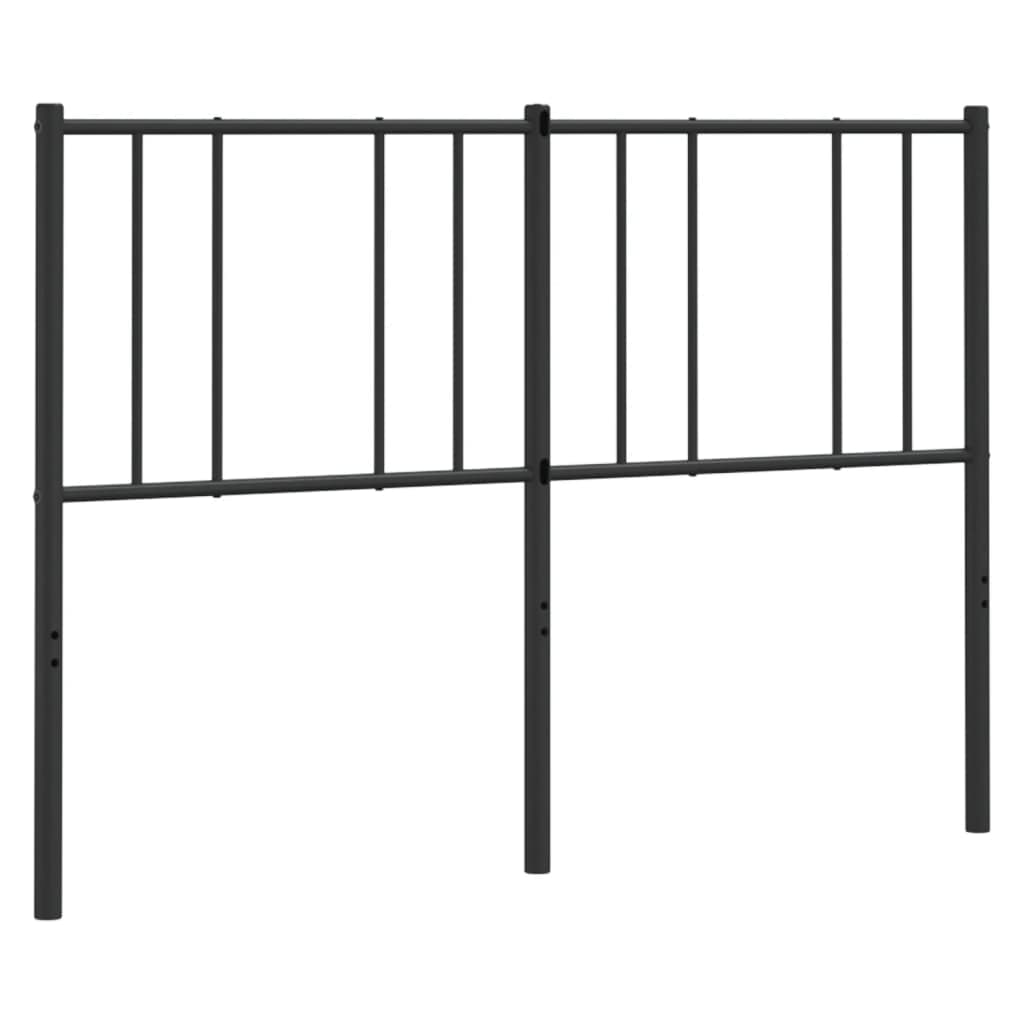 vidaXL Cabeceira de substituição 135 cm metal preto