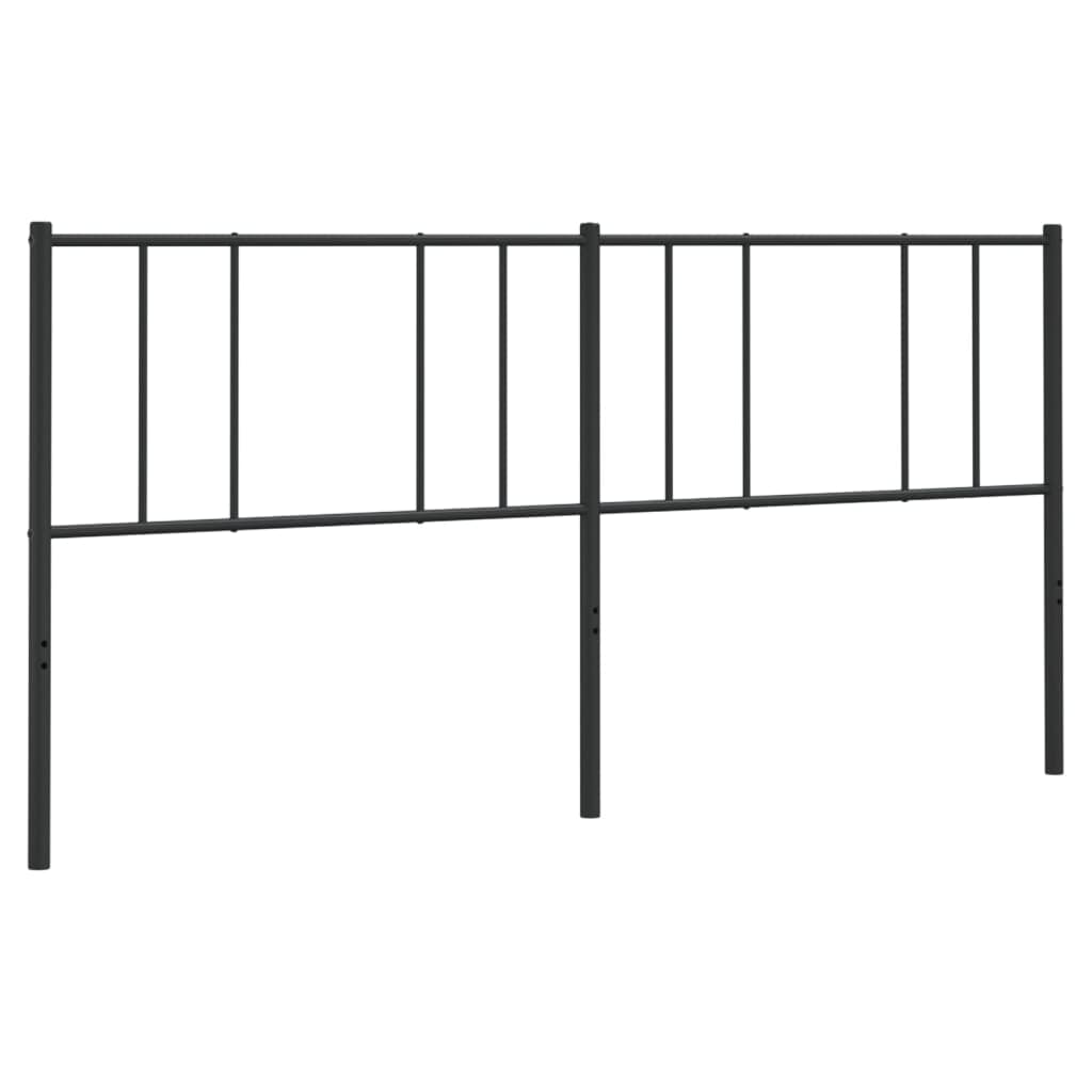 vidaXL Cabeceira de substituição 200 cm metal preto