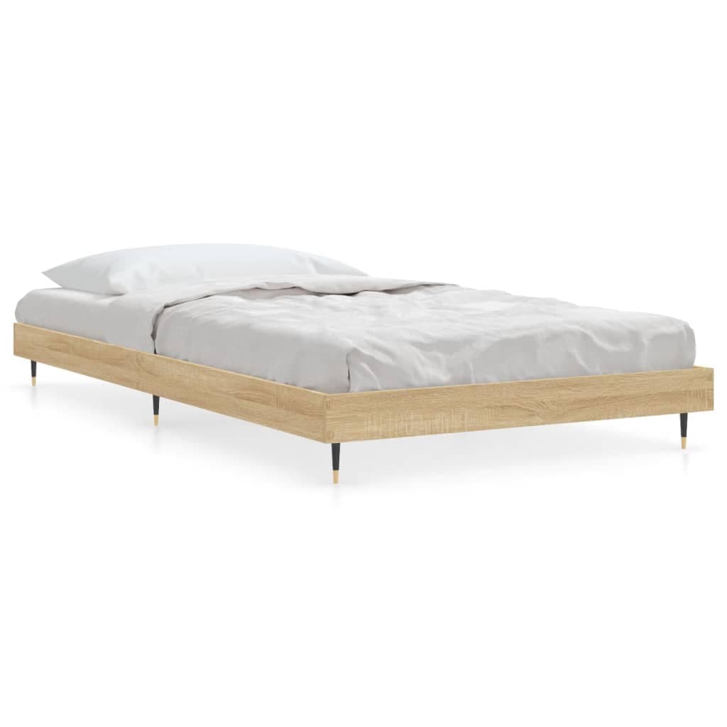 vidaXL Estrutura cama s/ colchão derivados de madeira carvalho sonoma