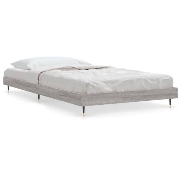 vidaXL Estrutura Cama 90x200 cm Derivados de Madeira Cinzento Sonoma - 1703236634