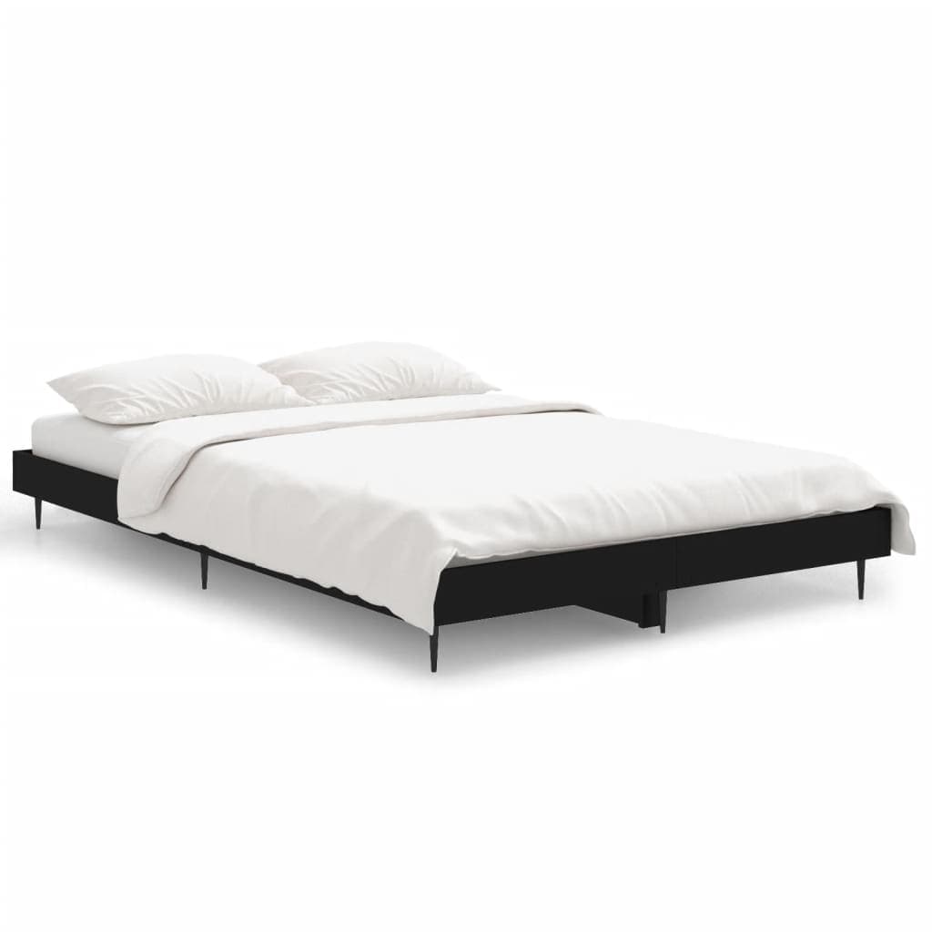 vidaXL Estrutura de cama 120x190 cm derivados de madeira preto