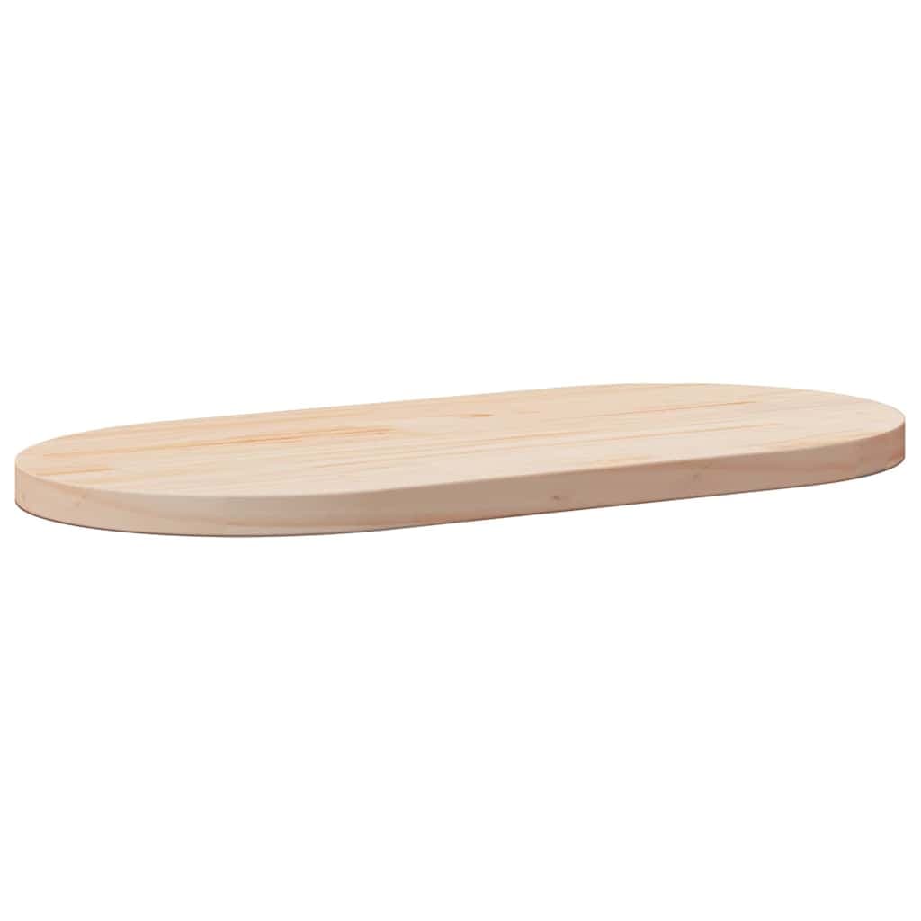 vidaXL Tampo de mesa 80x40x2,5 cm madeira maciça pinho oval