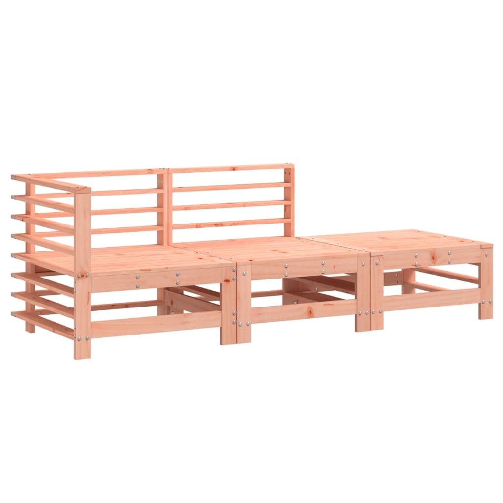 vidaXL 3 pcs conjunto lounge de jardim madeira de douglas maciça