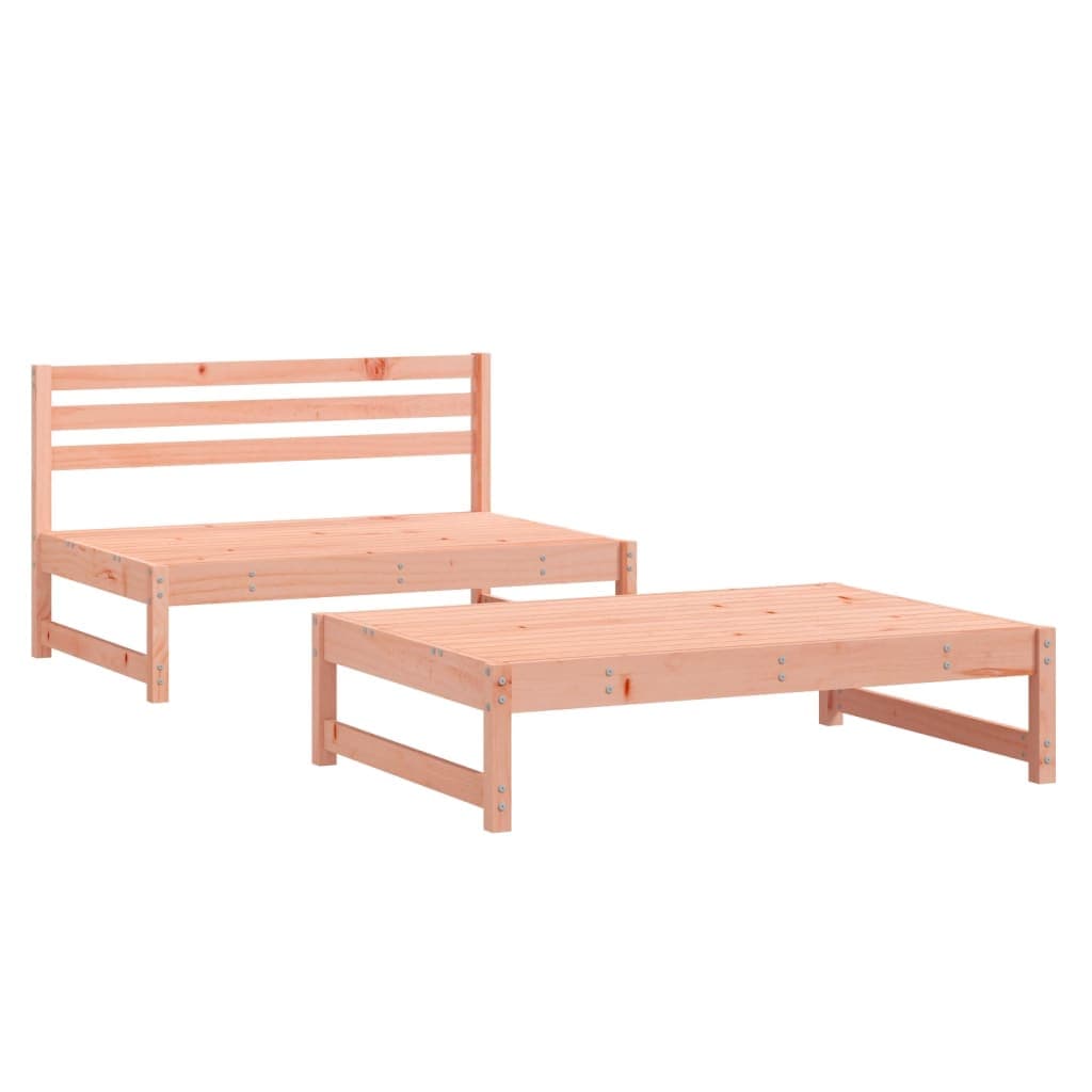 vidaXL 2 pcs conjunto lounge de jardim madeira de douglas maciça