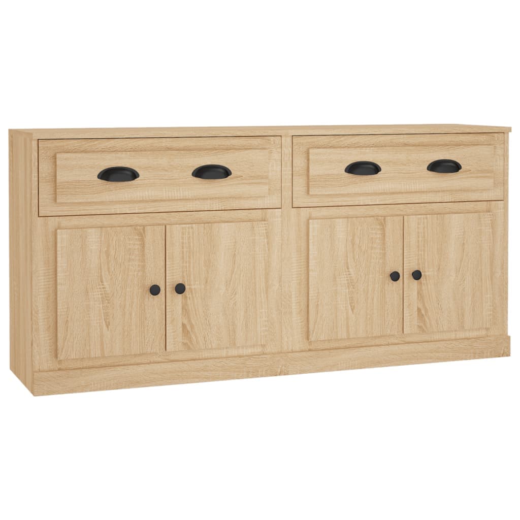 vidaXL Aparadores 2 pcs derivados de madeira carvalho sonoma
