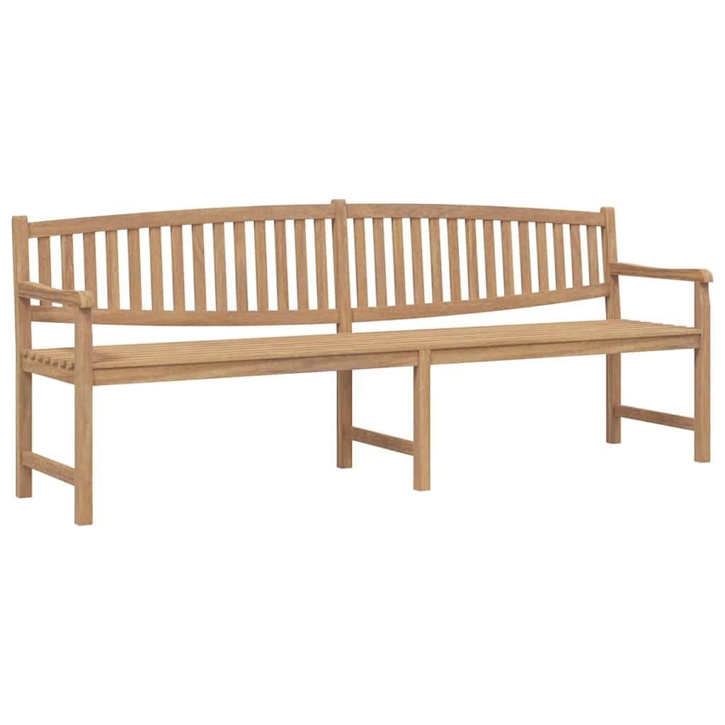 vidaXL Banco de jardim 228x59,5x90 cm madeira de teca maciça