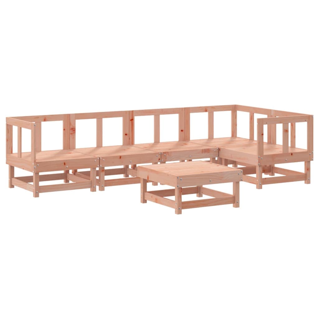 vidaXL 6 pcs conjunto lounge de jardim madeira de douglas maciça