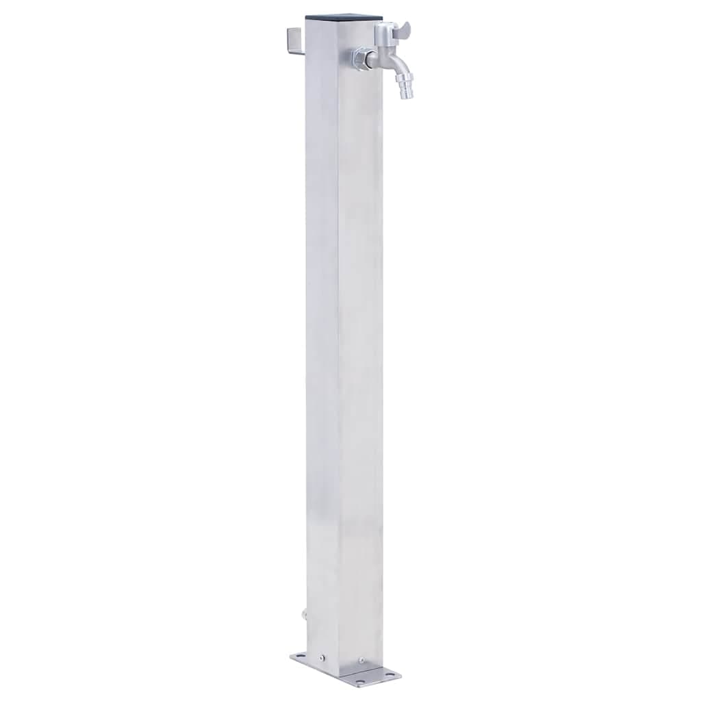 vidaXL Coluna de água para jardim em aço inoxidável quadrada 60 cm