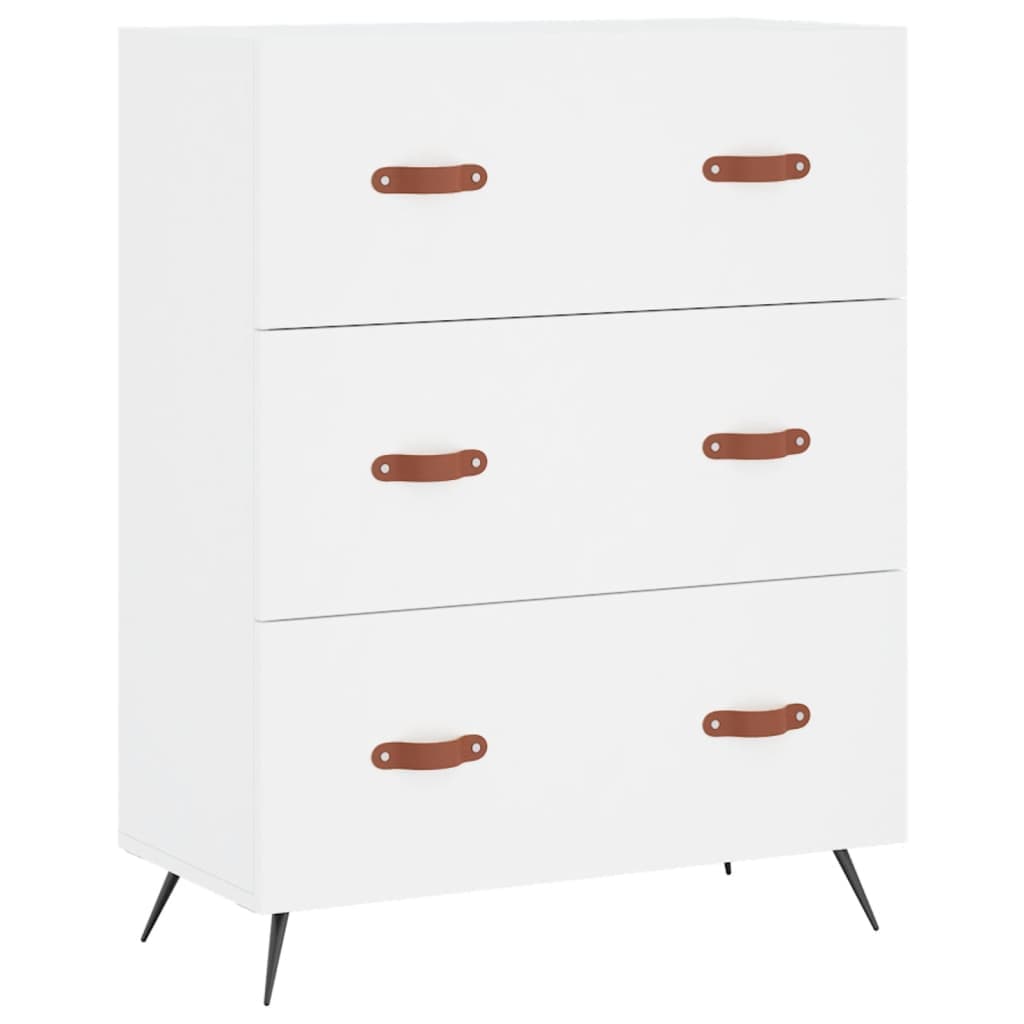 vidaXL Cómoda 69,5x34x90 cm derivados de madeira branco