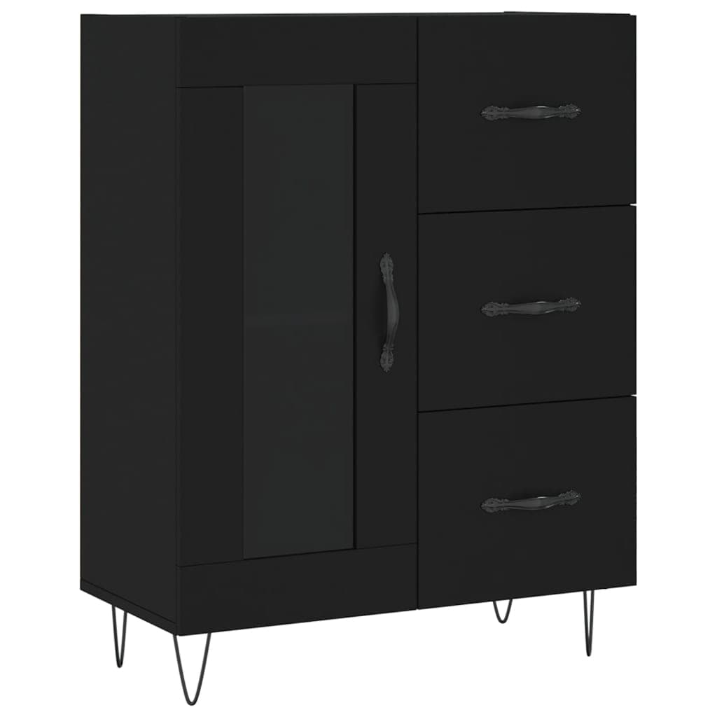 vidaXL Aparador 69,5x34x90 cm derivados de madeira preto