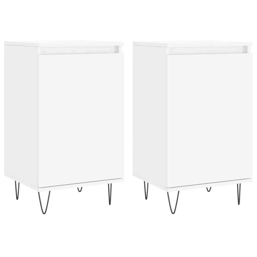 vidaXL Aparadores 2 pcs 40x35x70 cm derivados de madeira branco