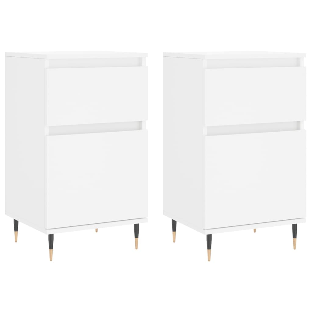 vidaXL Aparadores 2 pcs 40x35x70 cm derivados de madeira branco