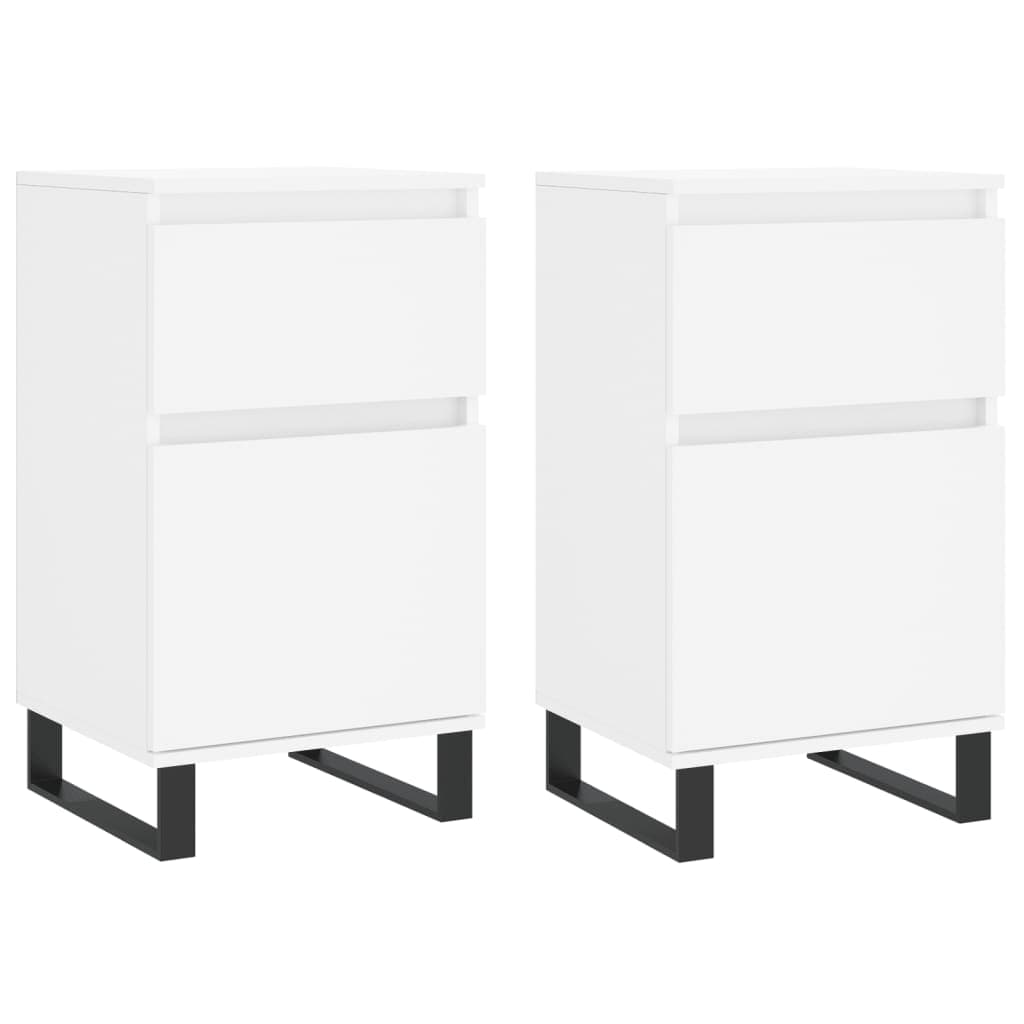 Aparadores 2 Peças 40x35x70 cm Derivados de Madeira Branco - 831165
