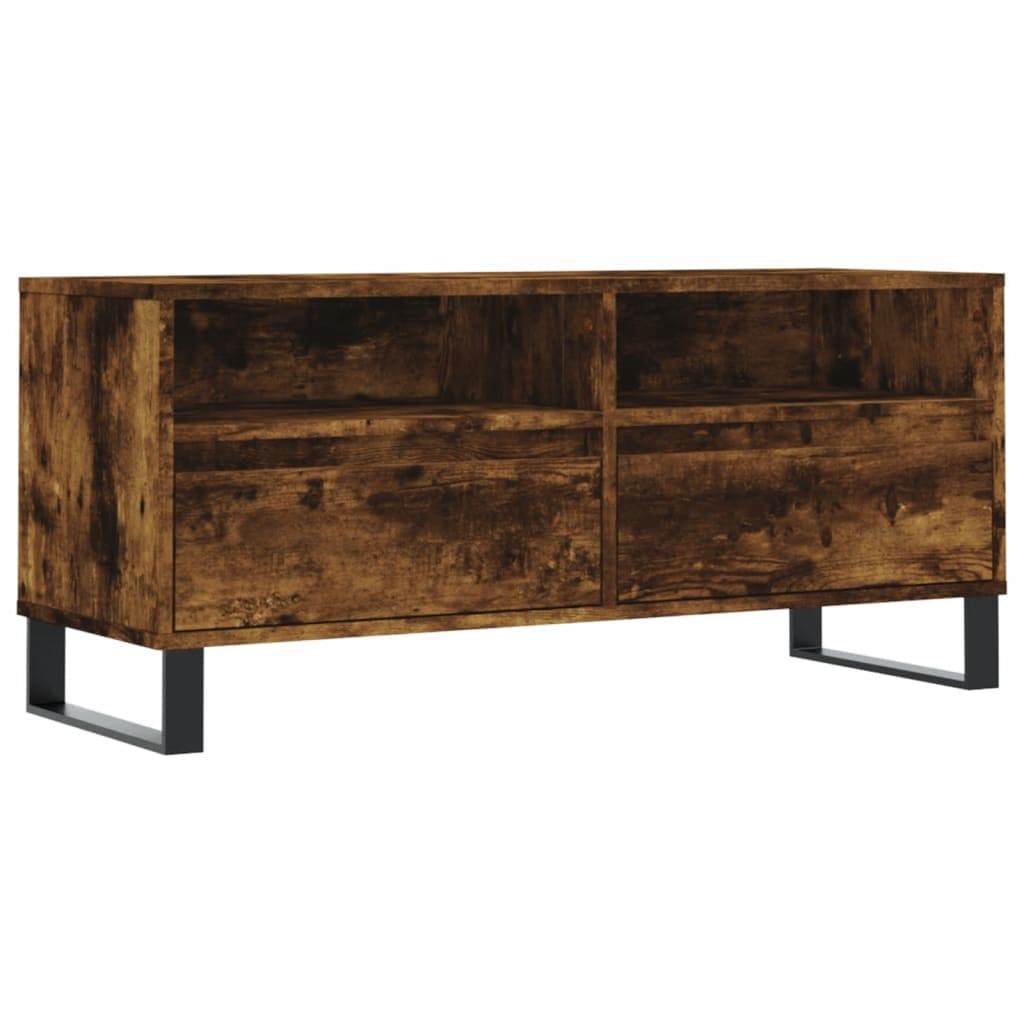 vidaXL Móvel p/ TV 100x34,5x44,5 cm derivados madeira carvalho fumado