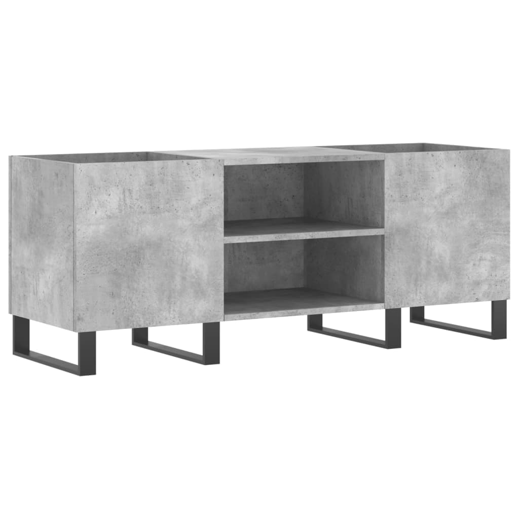 vidaXL Armário p/ discos 121x38x48 cm derivados madeira cinza-cimento