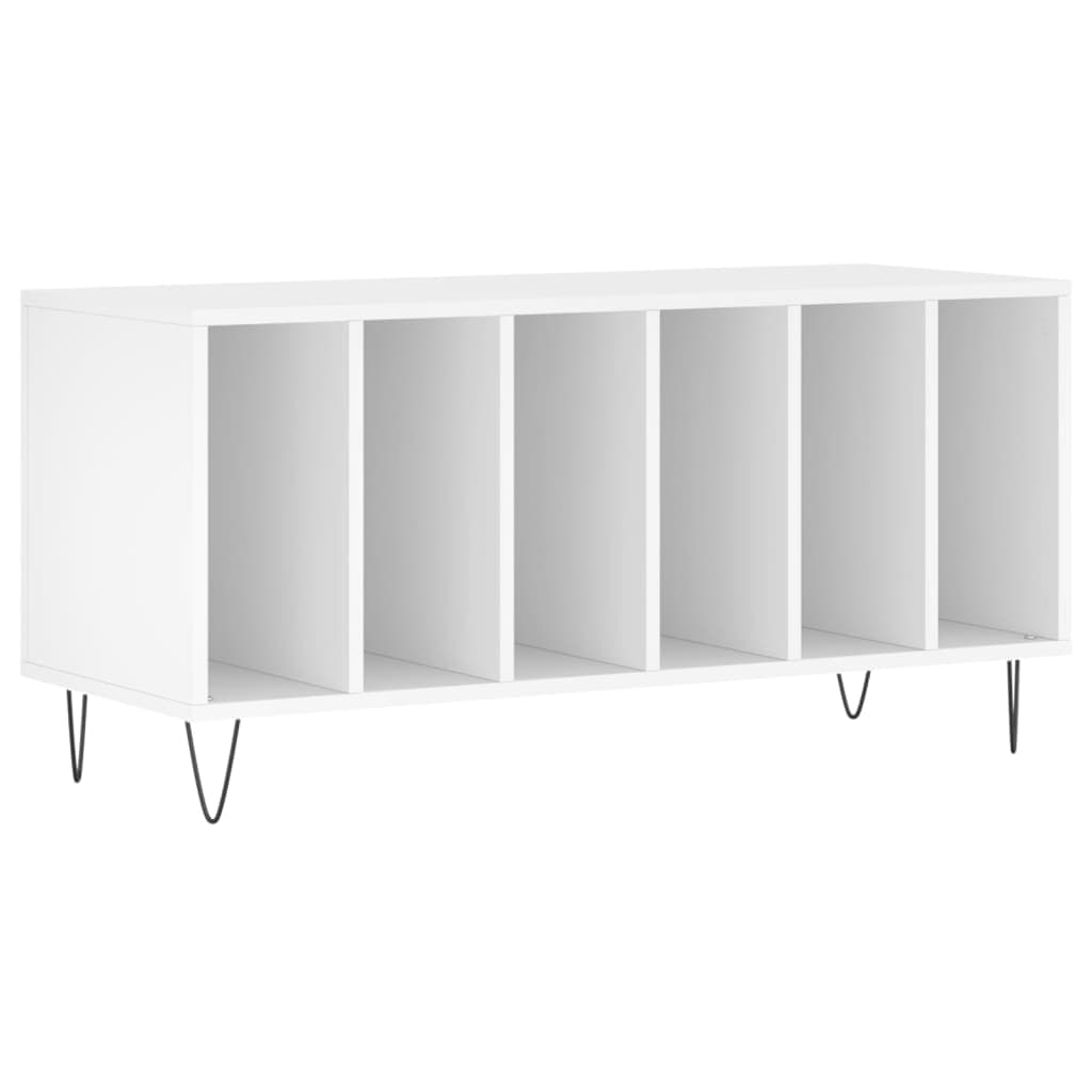 vidaXL Armário para discos 100x38x48 cm derivados de madeira branco