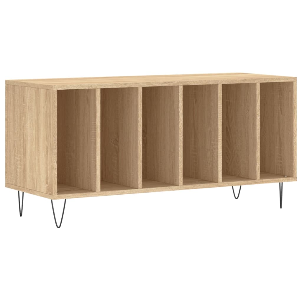 vidaXL Armário p/ discos 100x38x48cm derivados madeira carvalho sonoma