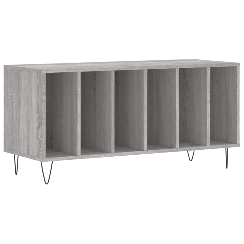 vidaXL Armário p/ discos 100x38x48cm derivados madeira cinzento sonoma