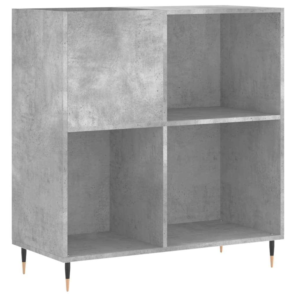 vidaXL Armário p/ discos 84,5x38x89 cm derivados madeira cinza-cimento