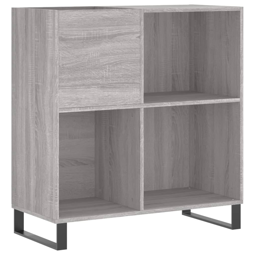 vidaXL Armário p/ discos 84,5x38x89 cm derivados madeira cinza sonoma