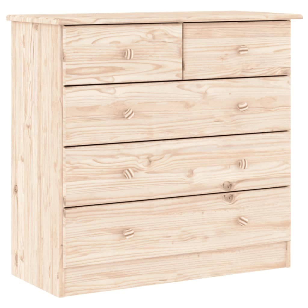 vidaXL Cómoda ALTA 77x35x73 cm madeira de pinho maciça