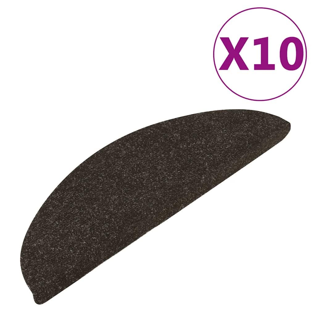 Tapete de Escada Adesivos 10 Peças 56x17x3 cm Antracite - 355252