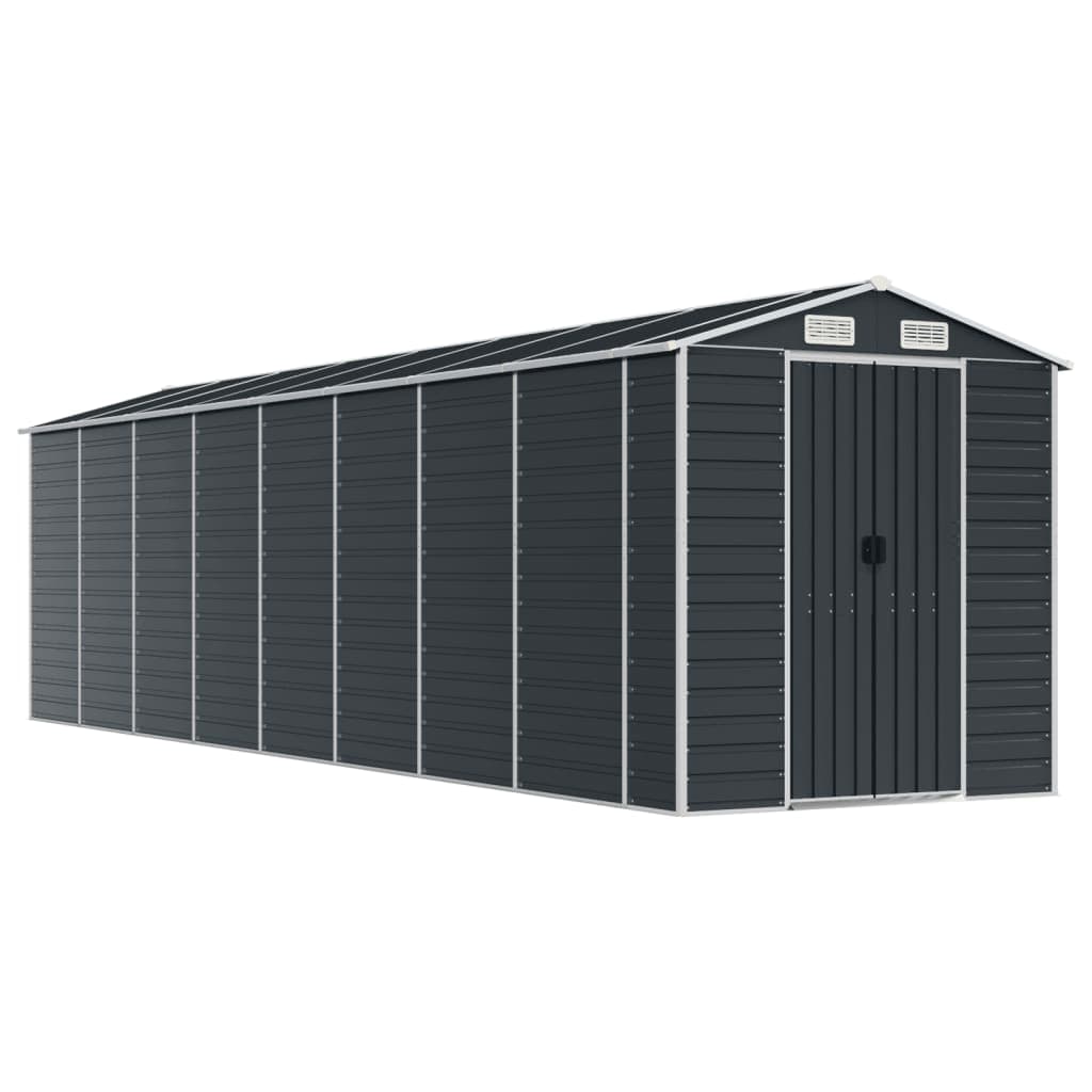 vidaXL Abrigo de jardim 191x725x198 cm aço galvanizado antracite