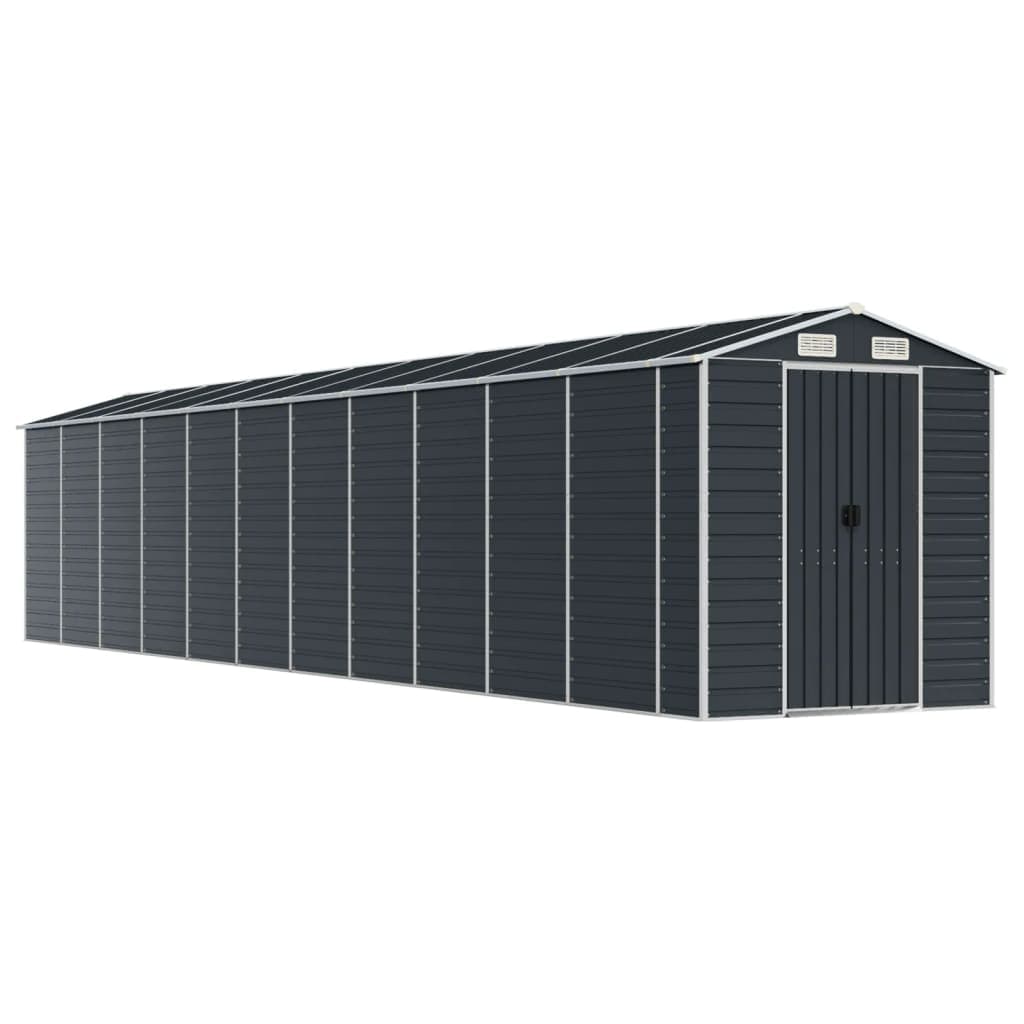 vidaXL Abrigo de jardim 191x980x198 cm aço galvanizado antracite