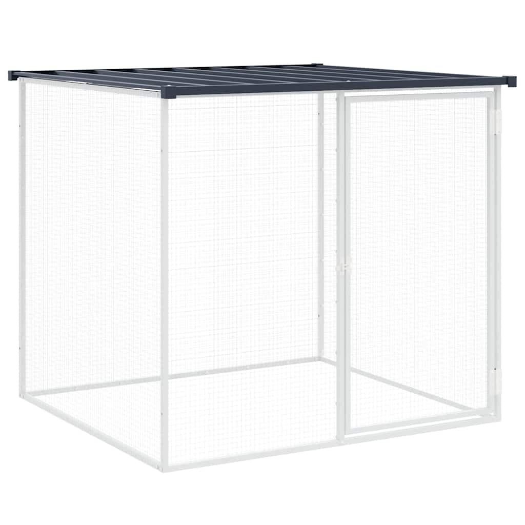 vidaXL Galinheiro com teto 103x98x90 cm aço galvanizado antracite