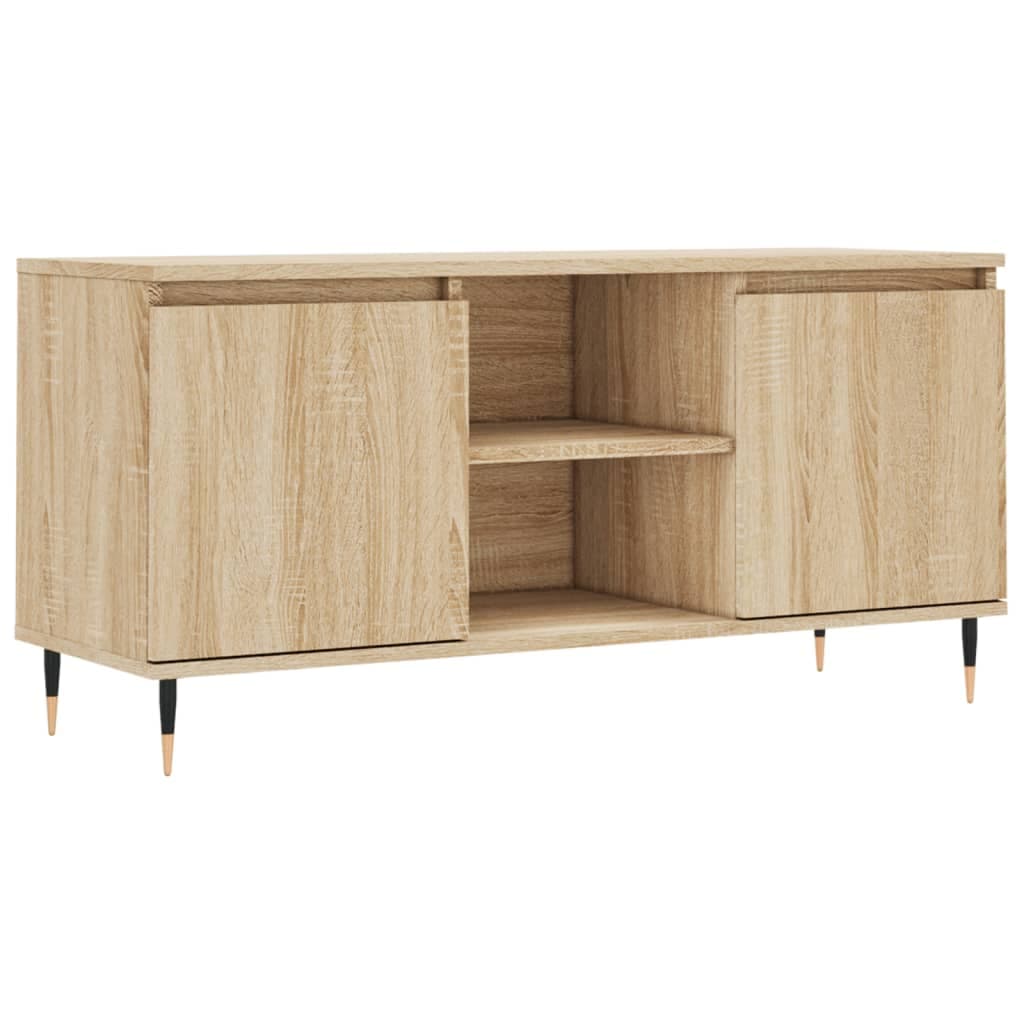 vidaXL Móvel de TV 104x35x50 cm derivados de madeira carvalho sonoma