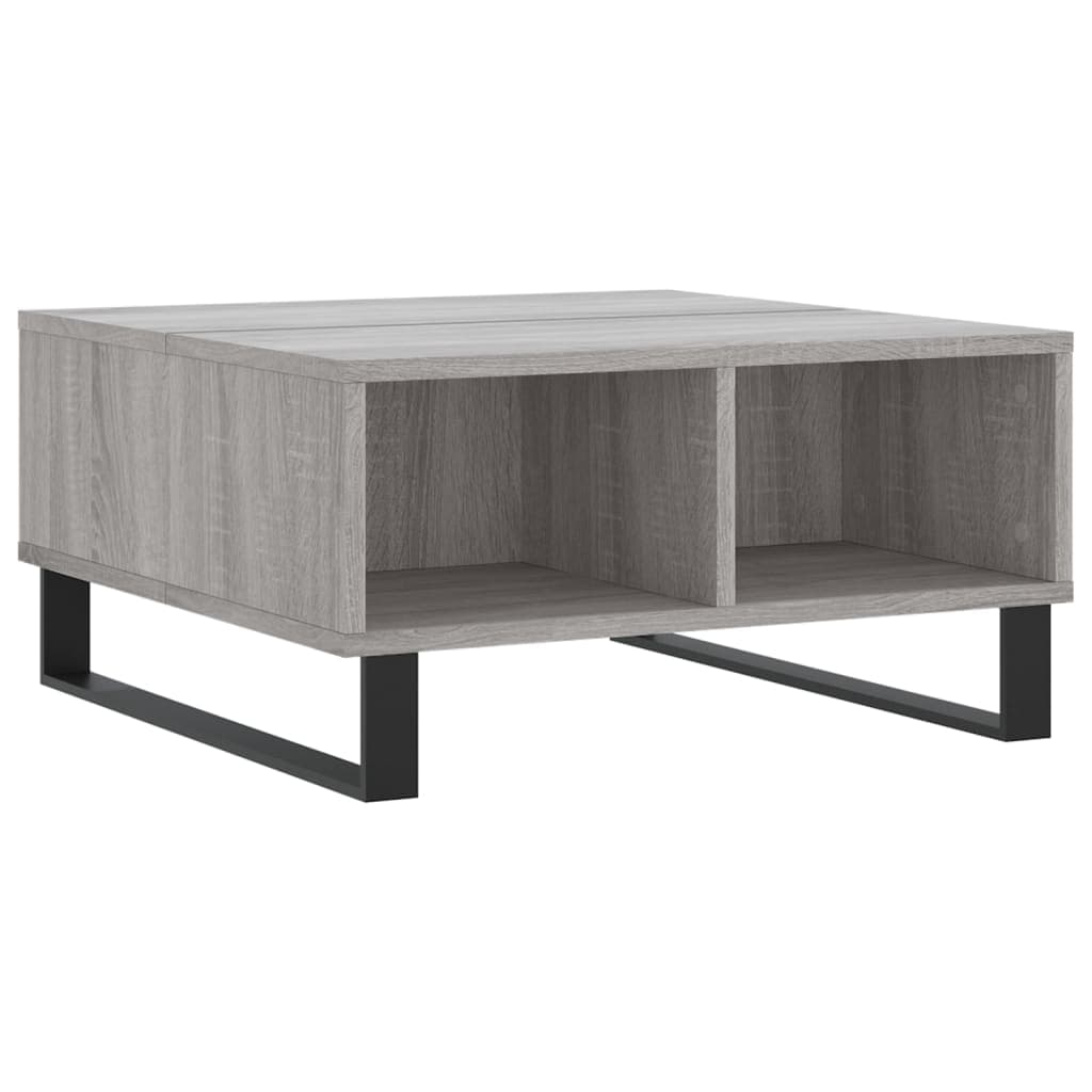 vidaXL Mesa de centro 60x60x30 cm derivados de madeira cinzento sonoma