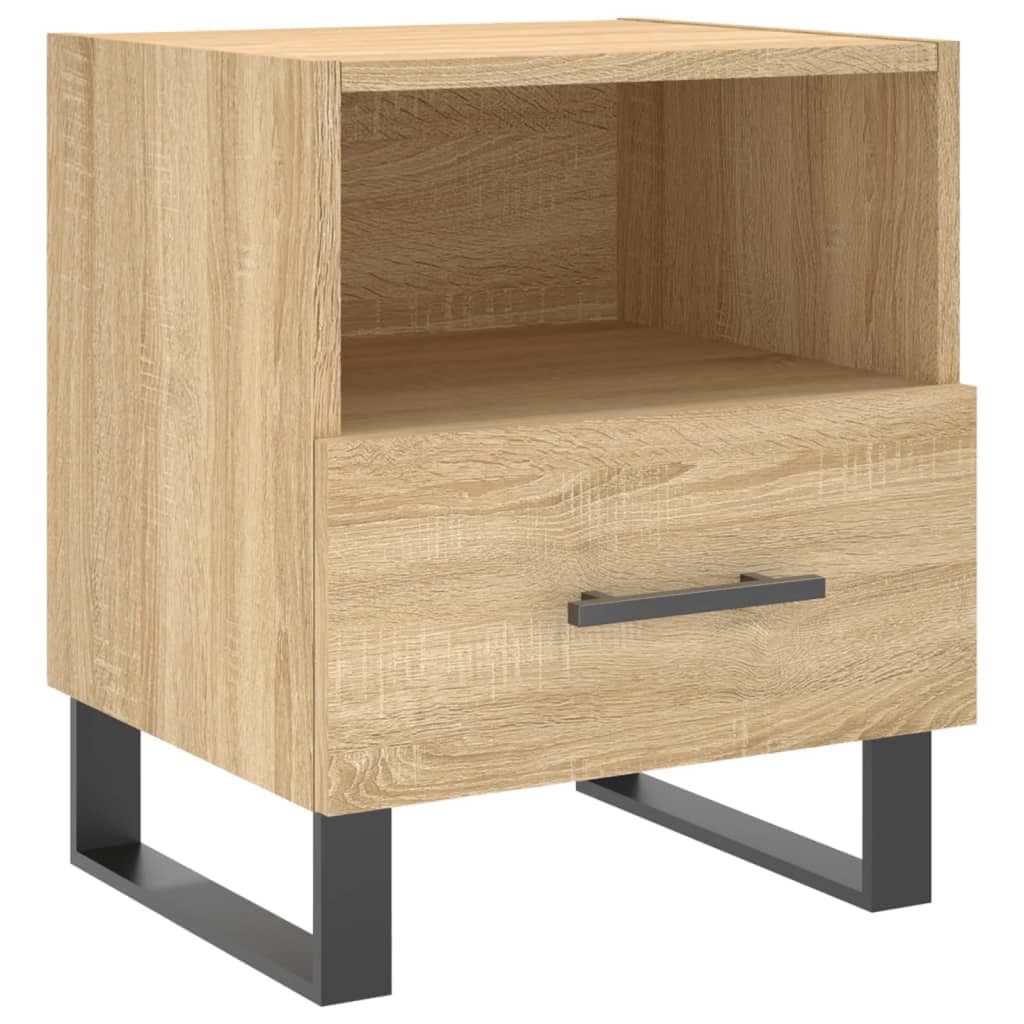 vidaXL Mesa cabeceira 40x35x47,5 cm derivados madeira carvalho sonoma