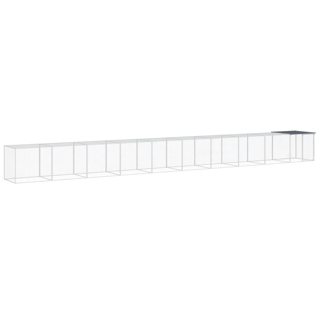 vidaXL Galinheiro com teto 1003x98x90 cm aço galvanizado antracite