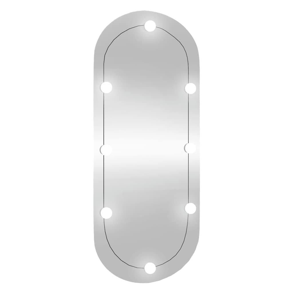 vidaXL Espelho de parede oval com luzes LED 40x90 cm vidro
