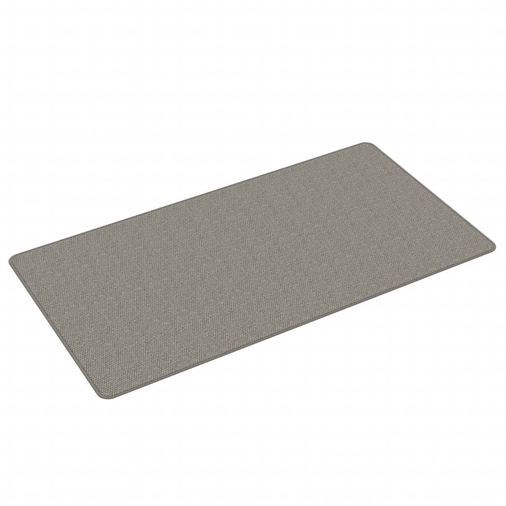 vidaXL Tapete/passadeira 80x150 cm aspeto sisal prateado