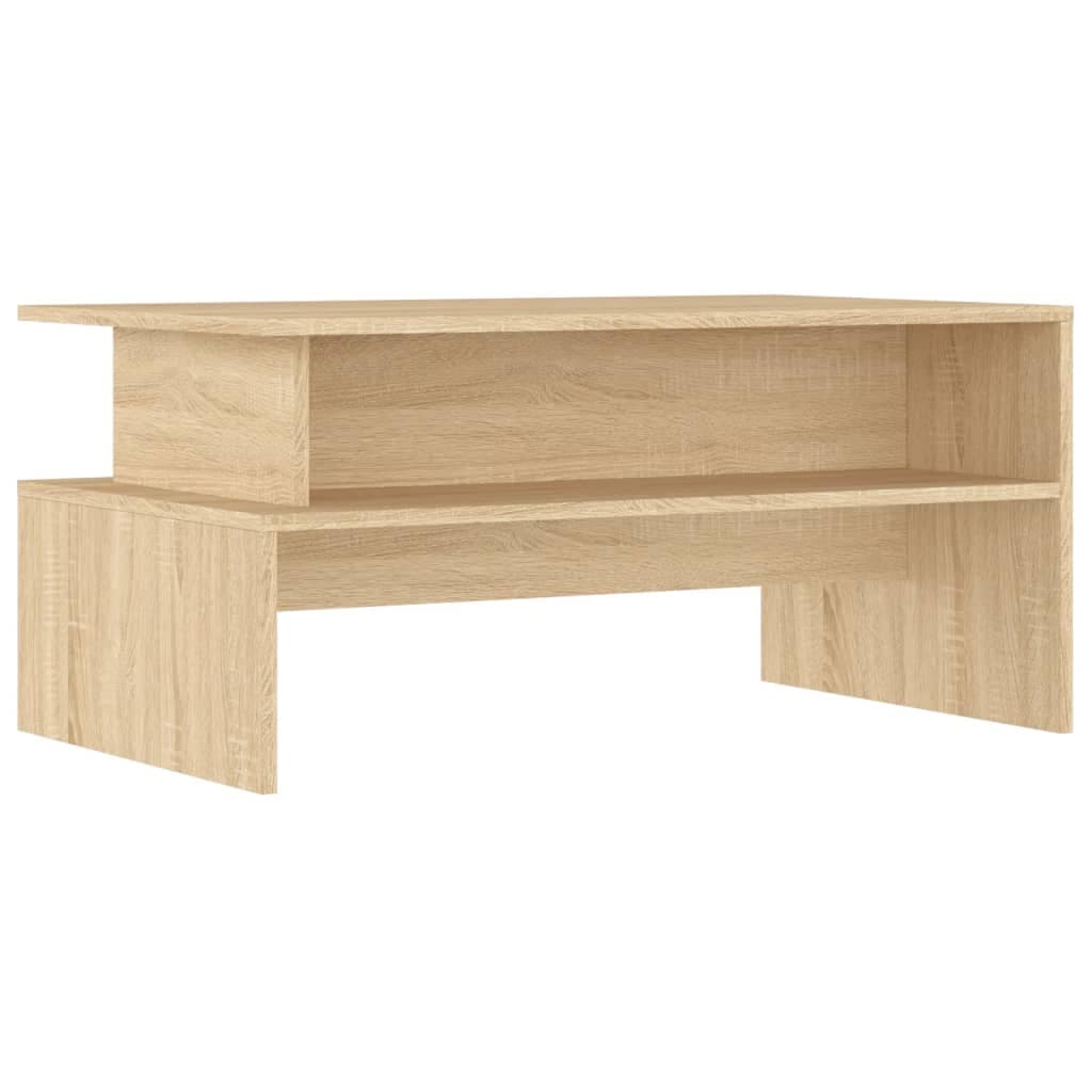 vidaXL Mesa de centro 90x55x42,5 cm derivados madeira carvalho sonoma