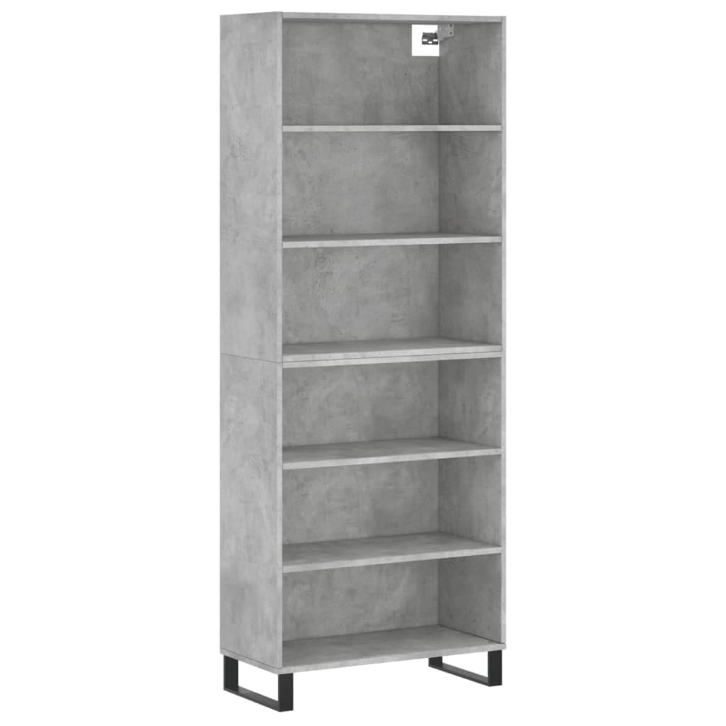 vidaXL Armário alto 69,5x32,5x180cm derivados de madeira cinza cimento