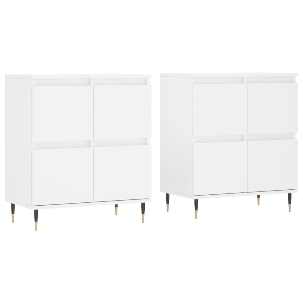 vidaXL Aparadores 2 pcs derivados de madeira branco