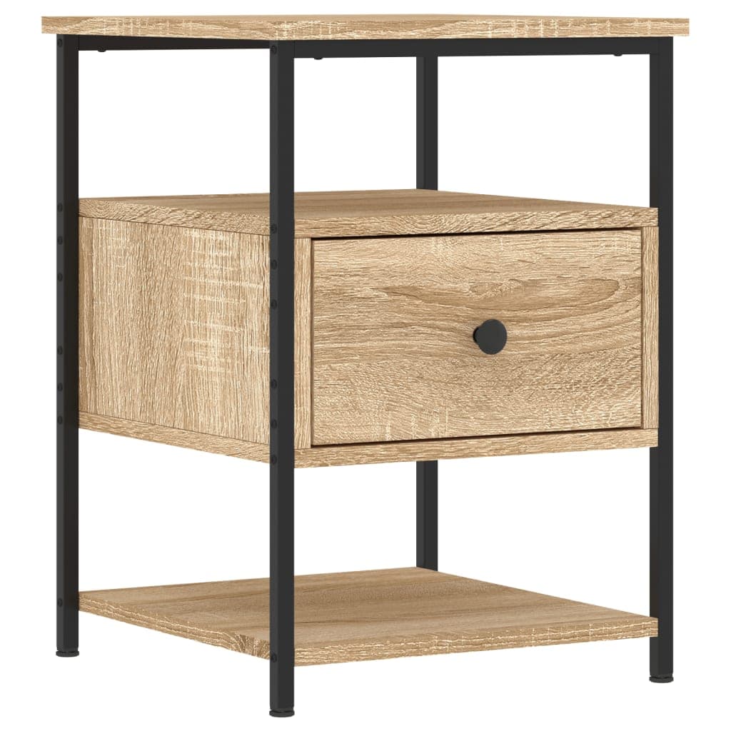 vidaXL Mesa de cabeceira 40x42x56 cm derivados madeira carvalho sonoma